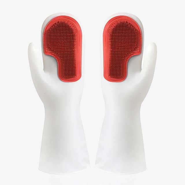 1 Pair Magic Gloves Kitchen Scrubber - Dual-Sided Cleaning Gloves for Washing Dishes & Household Tasks