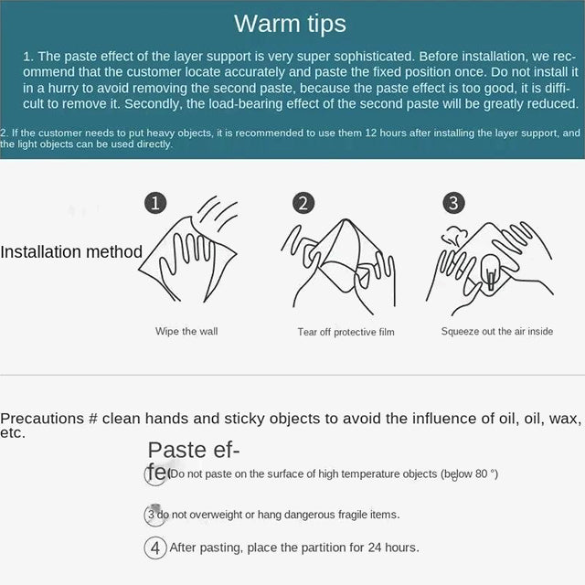 1 Piece Shelf Support – Strong Wall Mounted Bracket for Home Storage & Organization