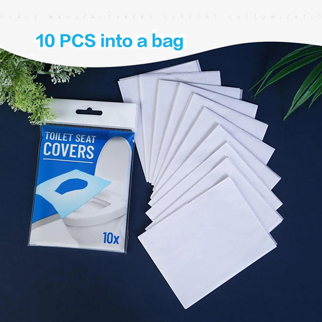 10 Water-Soluble Toilet Seats – Eco-Friendly Disposable Seat Covers for Hygienic Public Restrooms