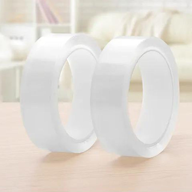 2-Meters Double Sided Transparent Tape – Strong Adhesive for Crafting, DIY, and Home Use