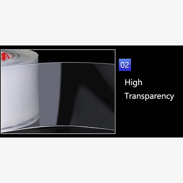 2-Meters Double Sided Transparent Tape – Strong Adhesive for Crafting, DIY, and Home Use