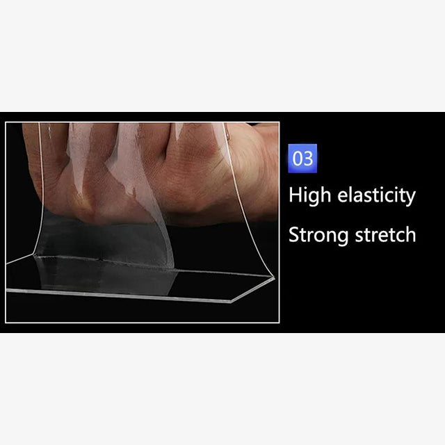 2-Meters Double Sided Transparent Tape – Strong Adhesive for Crafting, DIY, and Home Use