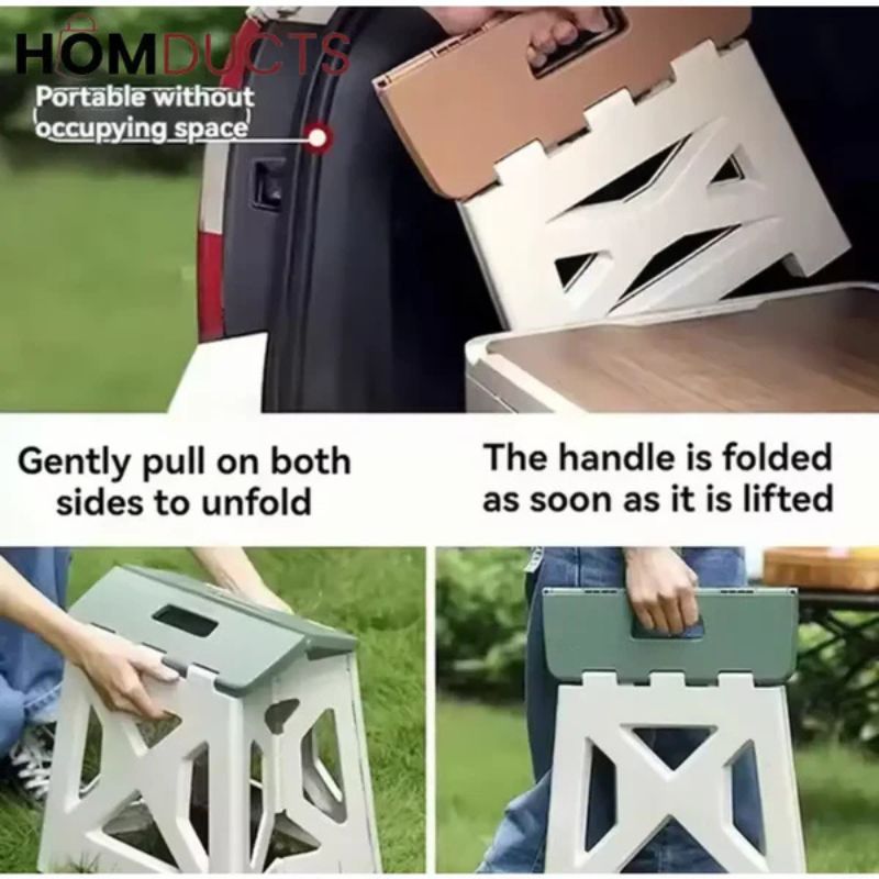 New Portable Folding Stool – Thickened Plastic Saddle Chair – Lightweight Ergonomic Seat for Fishing, Camping, Gardening, and Outdoor Activities – Adult & Children Sizes