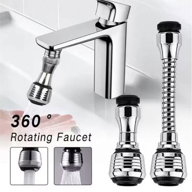 360° Adjustable Kitchen Faucet Extender - Dual Mode Water-Saving Pressurized Filter Sprayer for Bathroom & Kitchen