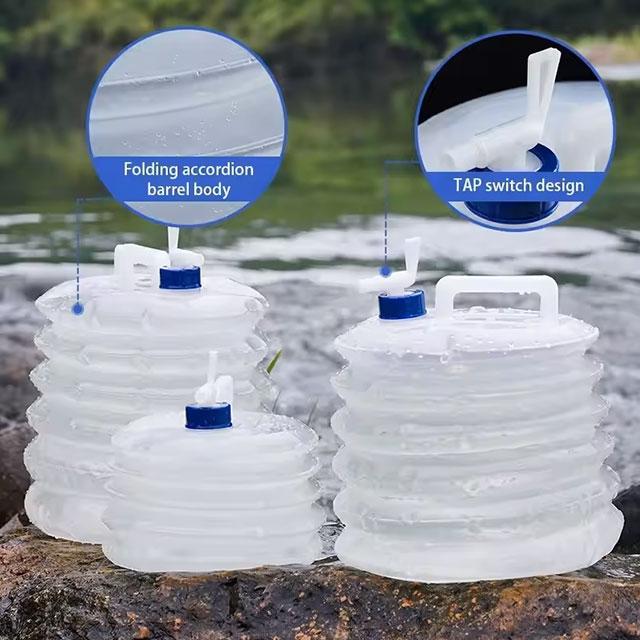 5-15L Collapsible Car Water Bucket – Portable Outdoor Water Tank with Faucet for Camping, Picnic & Travel