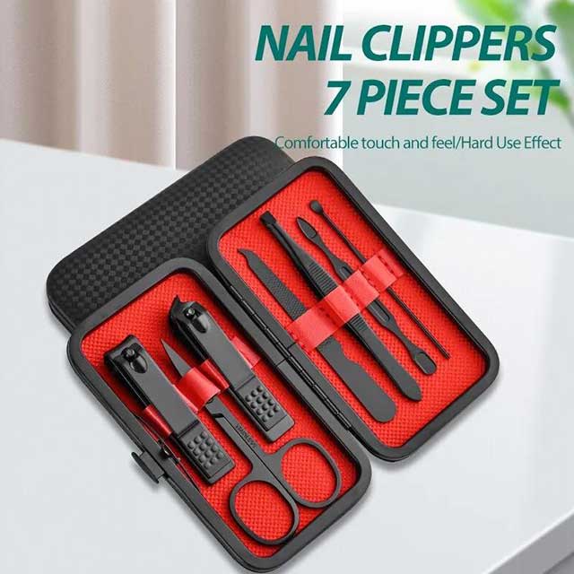 7-Piece Manicure Tool Set for Unisex – Professional Nail Care Kit for Home & Travel