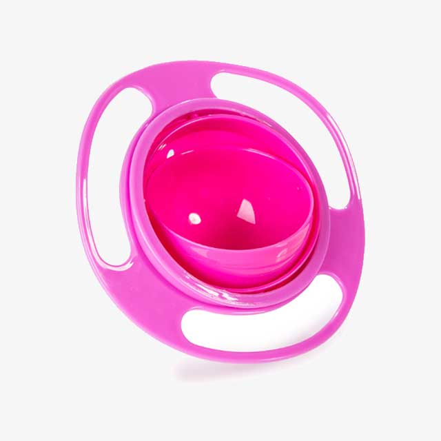 Baby Tableware Food-Grade Gyro Bowl - Spill-Proof, Non-Tip Design for Easy Feeding