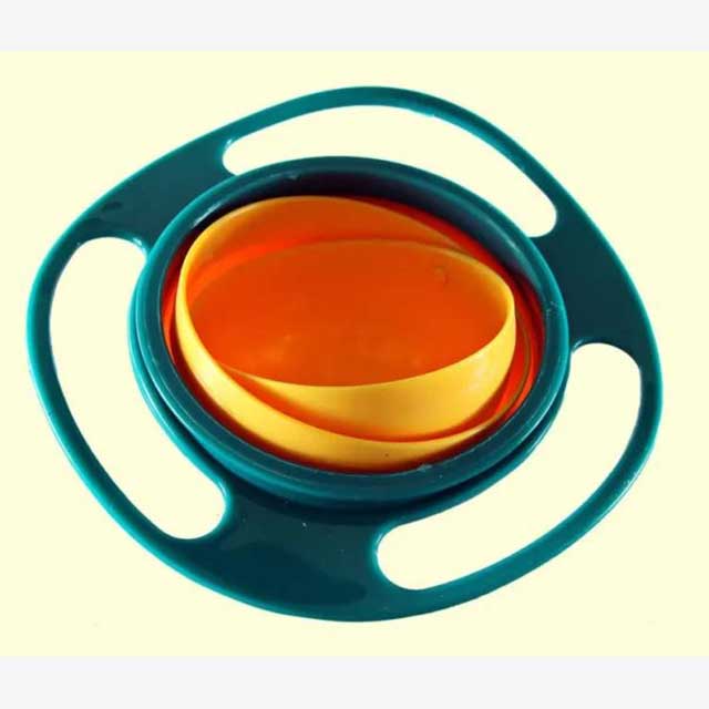 Baby Tableware Food-Grade Gyro Bowl – Spill-Proof, Non-Tip Design for Easy Feeding