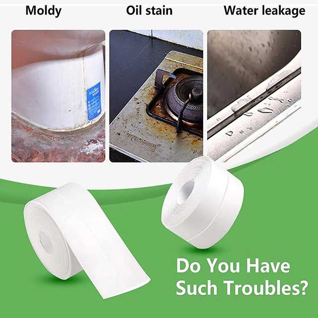 Bathroom Shower Sink Sealing Tape – Waterproof, Mold-Resistant Adhesive for Leak Prevention