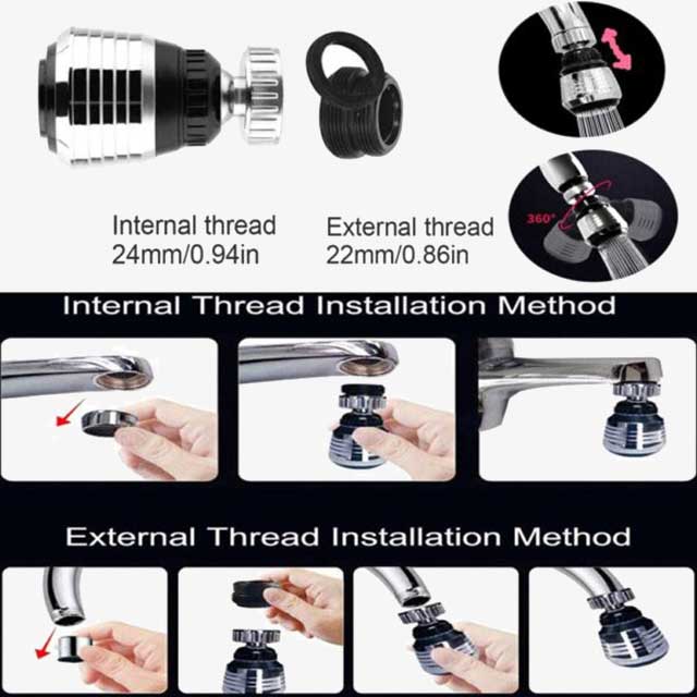 Bubbler High Pressure Faucet Extender – Water Saver for Increased Flow and Efficiency