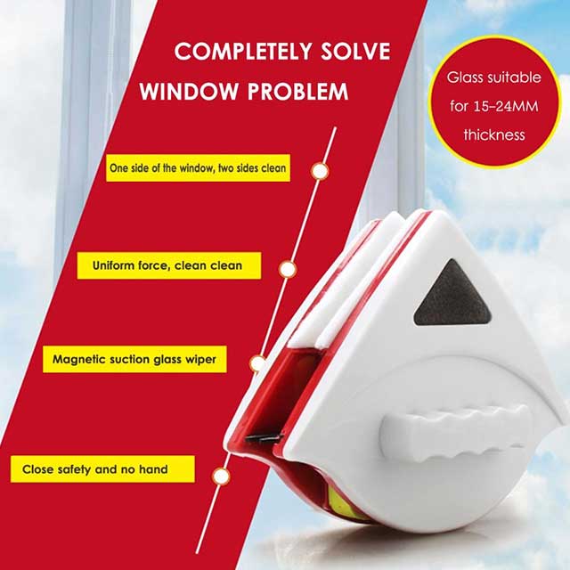 Double Magnetic Window Cleaner Brush – Dual-Sided Cleaning Tool for Streak-Free Glass & Windows