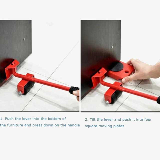 5PCS Furniture Moving Tool Set – Easy Furniture Lifter & Roller for Effortless Moving