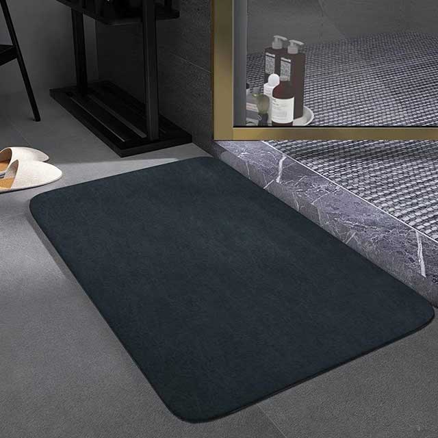 40x60cm Rectangular Absorbent Anti-Slip Rubber Quick Dry Bath Mat – Soft, Durable Bathroom Rug for Comfort & Safety