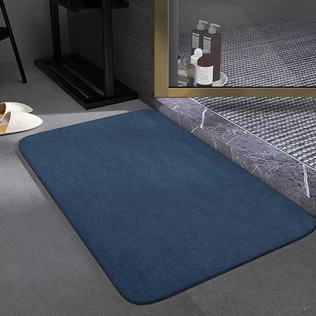 40x60cm Rectangular Absorbent Anti-Slip Rubber Quick Dry Bath Mat – Soft, Durable Bathroom Rug for Comfort & Safety