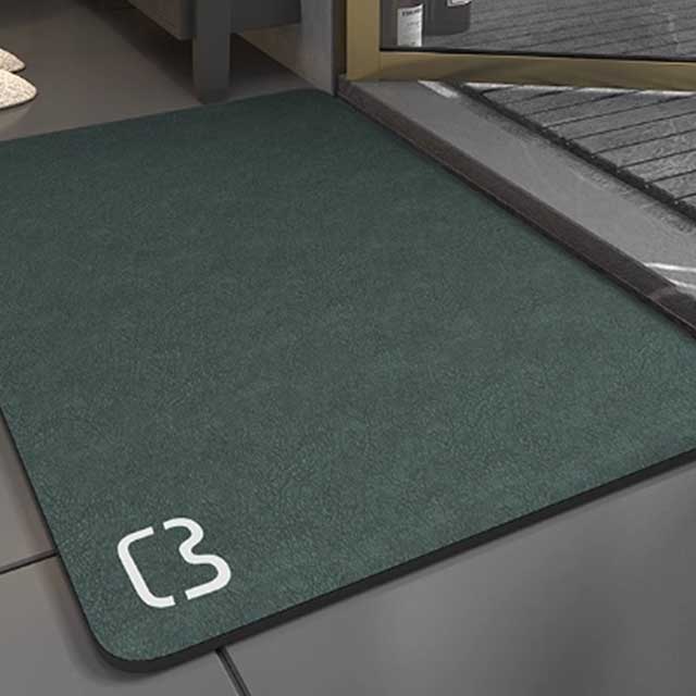 سجادة حمام مستطيلة الشكل مانعة للانزلاق مصنوعة من المطاط، مقاس 50 × 80 سم - سريعة الجفاف وماصة للماء