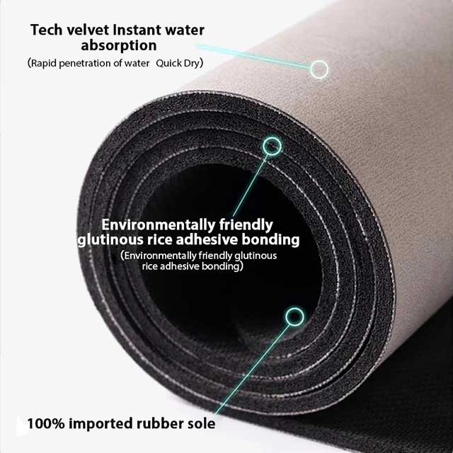 50x80cm Rectangular Anti-Slip Rubber Bath Mat – Quick Dry & Absorbent
