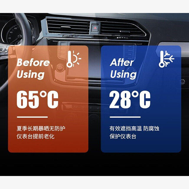 Retractable Car Front & Rear Window Sunshade – Windshield Sun Shade Cover for UV Protection & Privacy