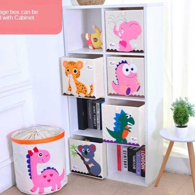 Animals Folding Kid Storage Box & Toys Organizer – Cute, Collapsible Storage Solution for Toys, Clothes & More