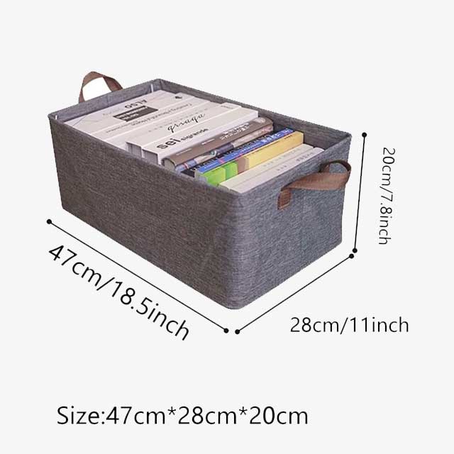 Grey Foldable Storage Bag with Handle – Durable, Space-Saving Organizing Solution for Home & Closet
