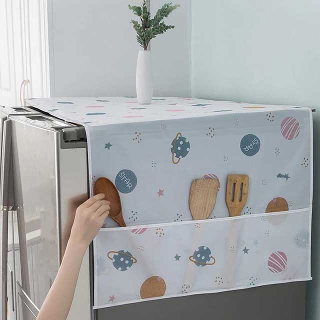 Refrigerator Cover Dust Cloth – Anti-Dust & Waterproof Protector for Fridge & Freezer