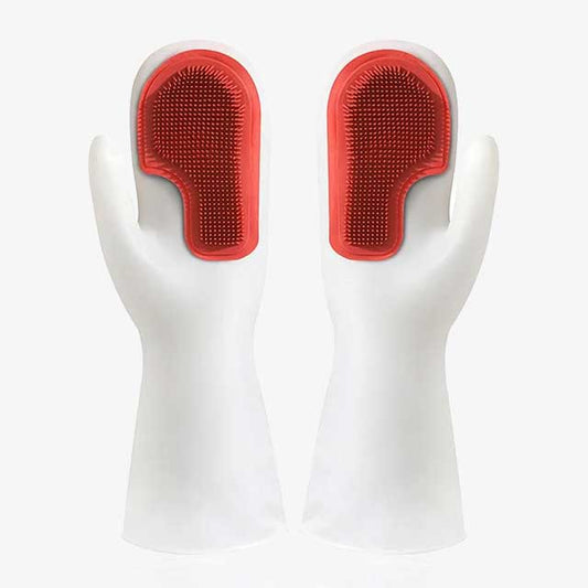 1 Pair Magic Gloves Kitchen Scrubber - Dual-Sided Cleaning Gloves for Washing Dishes & Household Tasks