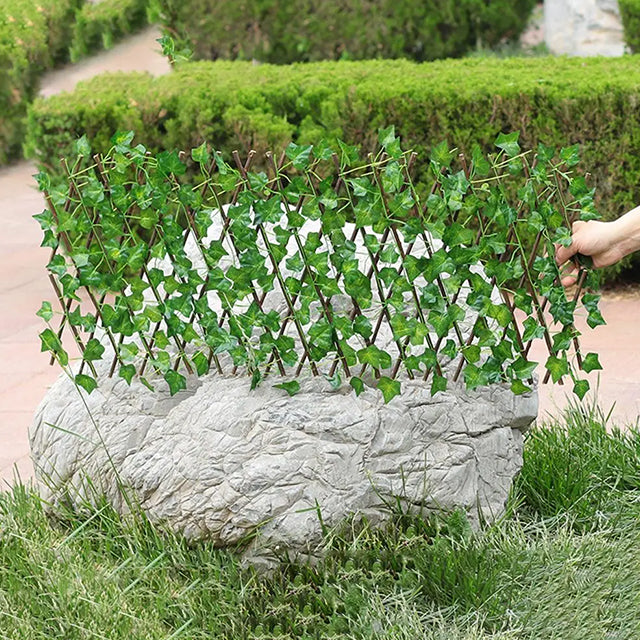 1 Piece Artificial Garden Plant Fence Décor – Realistic Outdoor Decorative Wall for Garden & Patio