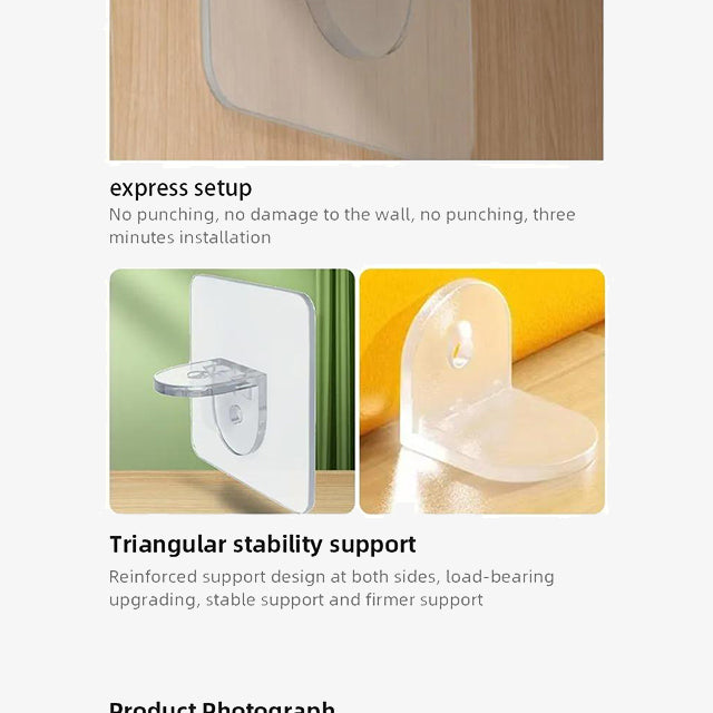 1 Piece Shelf Support – Strong Wall Mounted Bracket for Home Storage & Organization