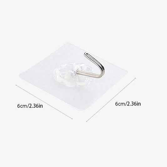 1 Piece Transparent Kitchen Wall Hanging Organizer – Space-Saving Storage Rack for Utensils & Accessories