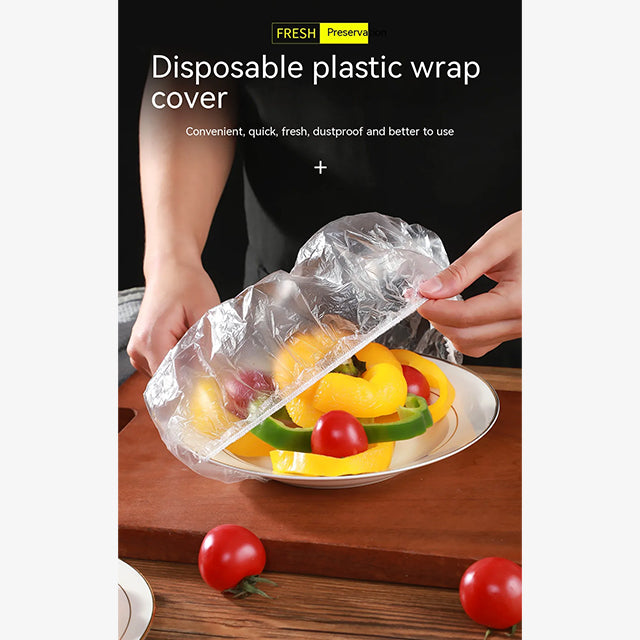 100 Pieces No-Smell Food Fresh Bowl Covers – Leak-Proof, Airtight Lids for Freshness and Food Storage