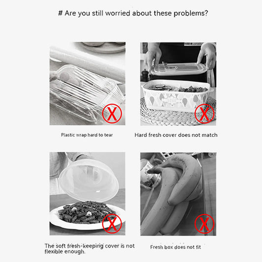 100 Pieces No-Smell Food Fresh Bowl Covers – Leak-Proof, Airtight Lids for Freshness and Food Storage