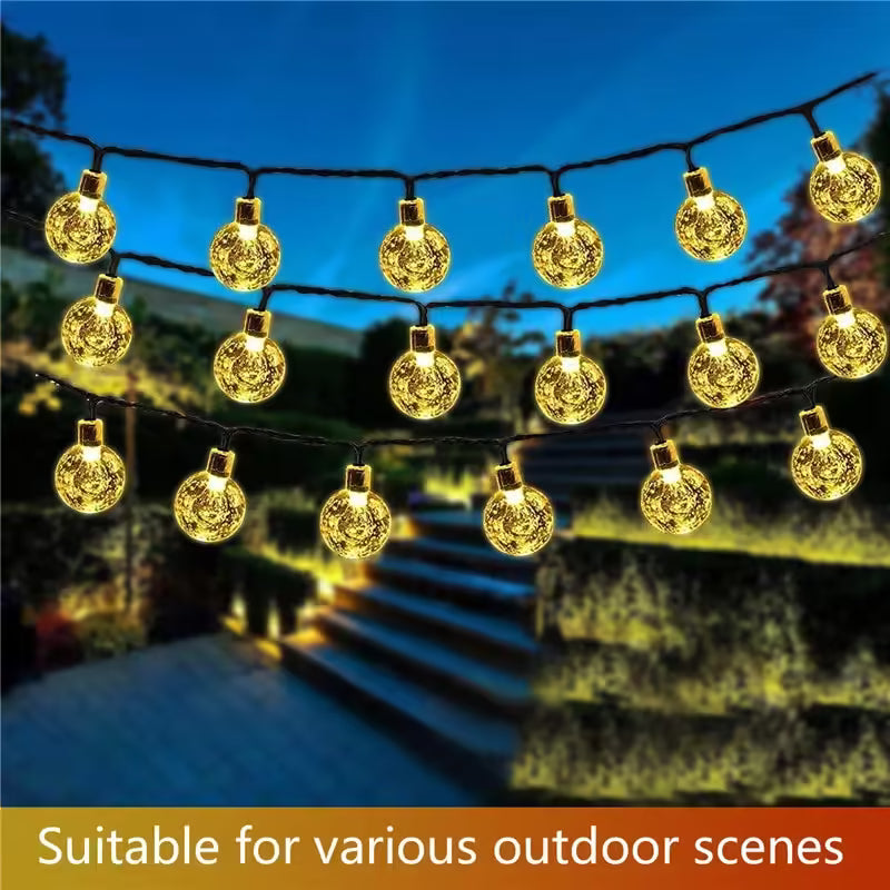 Solar fairy lights LED 20–100 bulbs outdoor