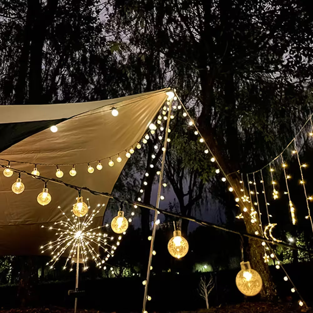 Solar fairy lights LED 20–100 bulbs outdoor