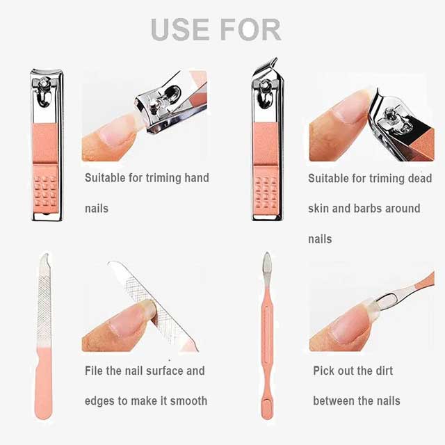 18pcs Manicure Cutters Nail Clipper Set – Professional Grooming Kit for Nails, Cuticles & Toenails