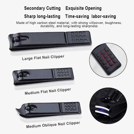 18pcs Manicure Cutters Nail Clipper Set – Professional Grooming Kit for Nails, Cuticles & Toenails