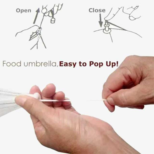 1PC Portable Umbrella Style Anti-Mosquito Food Cover – Effective Insect Protection for Outdoor Dining
