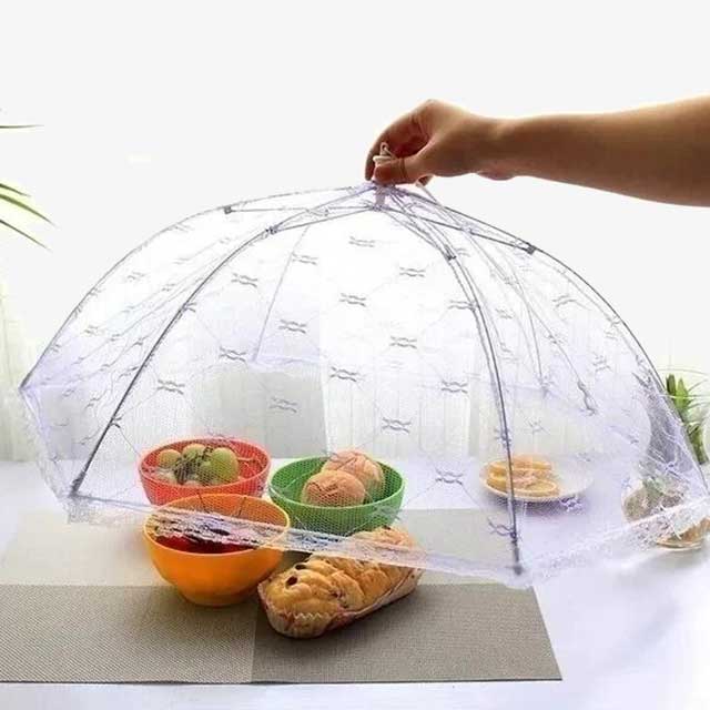 1PC Portable Umbrella Style Anti-Mosquito Food Cover – Effective Insect Protection for Outdoor Dining