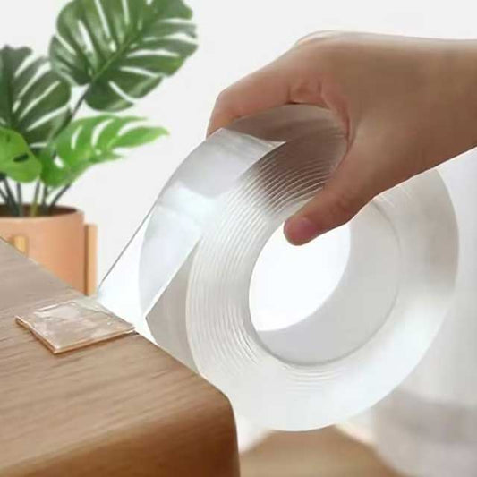 2-Meters Double Sided Transparent Tape - Strong Adhesive for Crafting, DIY, and Home Use