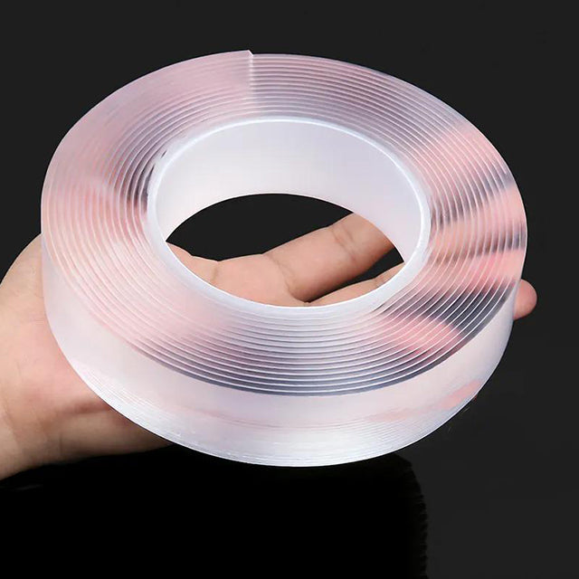 2-Meters Double Sided Transparent Tape – Strong Adhesive for Crafting, DIY, and Home Use