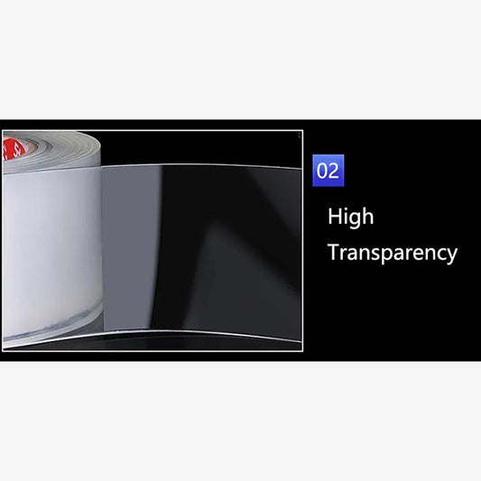 2-Meters Double Sided Transparent Tape – Strong Adhesive for Crafting, DIY, and Home Use