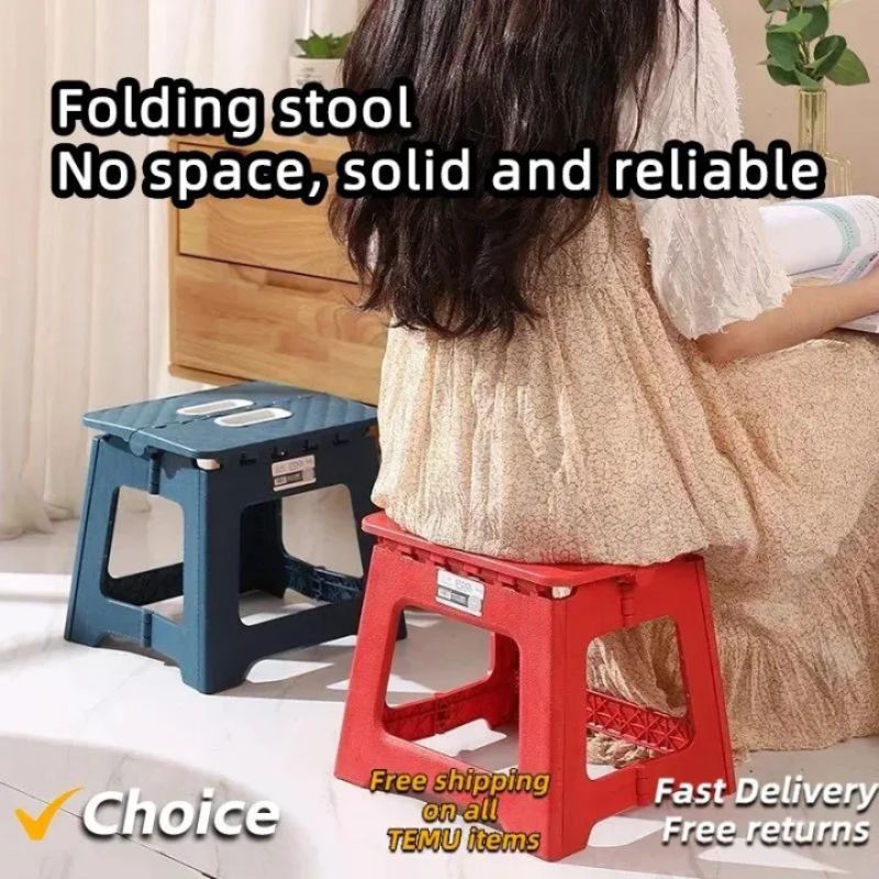 New Portable Folding Stool – Thickened Plastic Saddle Chair – Lightweight Ergonomic Seat for Fishing, Camping, Gardening, and Outdoor Activities – Adult & Children Sizes
