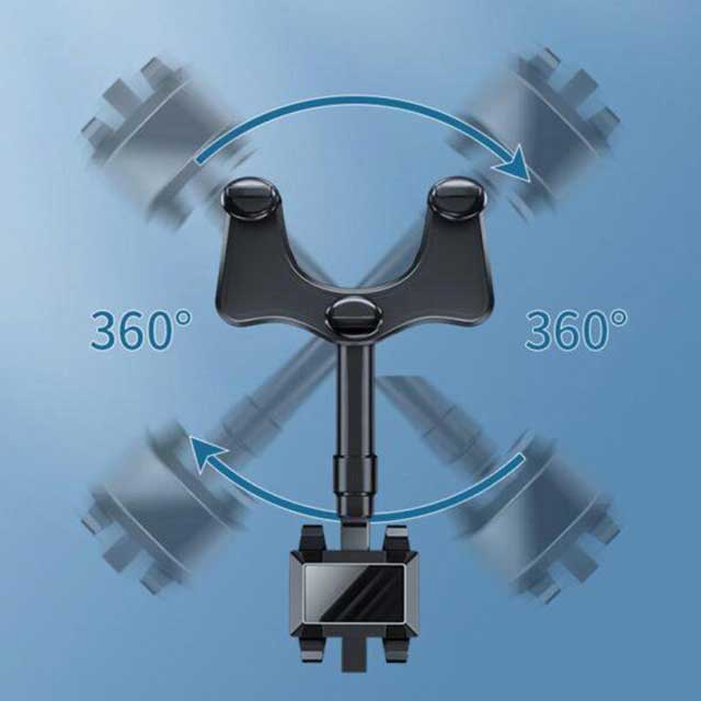 360° Rearview Mirror Car Phone Holder – Adjustable Dashboard Mount for Safe & Convenient Hands-Free Driving