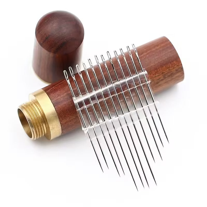 30pcs Self-Threading Blind Sewing Needles – Stainless Steel Quick Automatic Stitching Pins for DIY & Elderly Use
