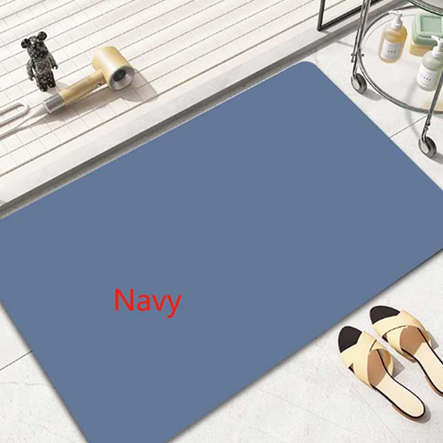 سجادة حمام مستطيلة الشكل مقاس 40×60 سم، ماصة للماء، مضادة للانزلاق، مصنوعة من المطاط سريع الجفاف - سجادة حمام ناعمة ومتينة لتوفير الراحة والأمان