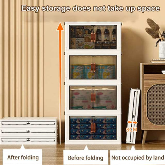 5-Layer Foldable Plastic Toy Clothes Rack – No Installation Kids Closet Organizer, 56CM