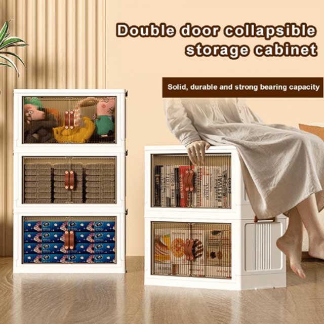 5-Layer Foldable Plastic Toy Clothes Rack – No Installation Kids Closet Organizer, 56CM