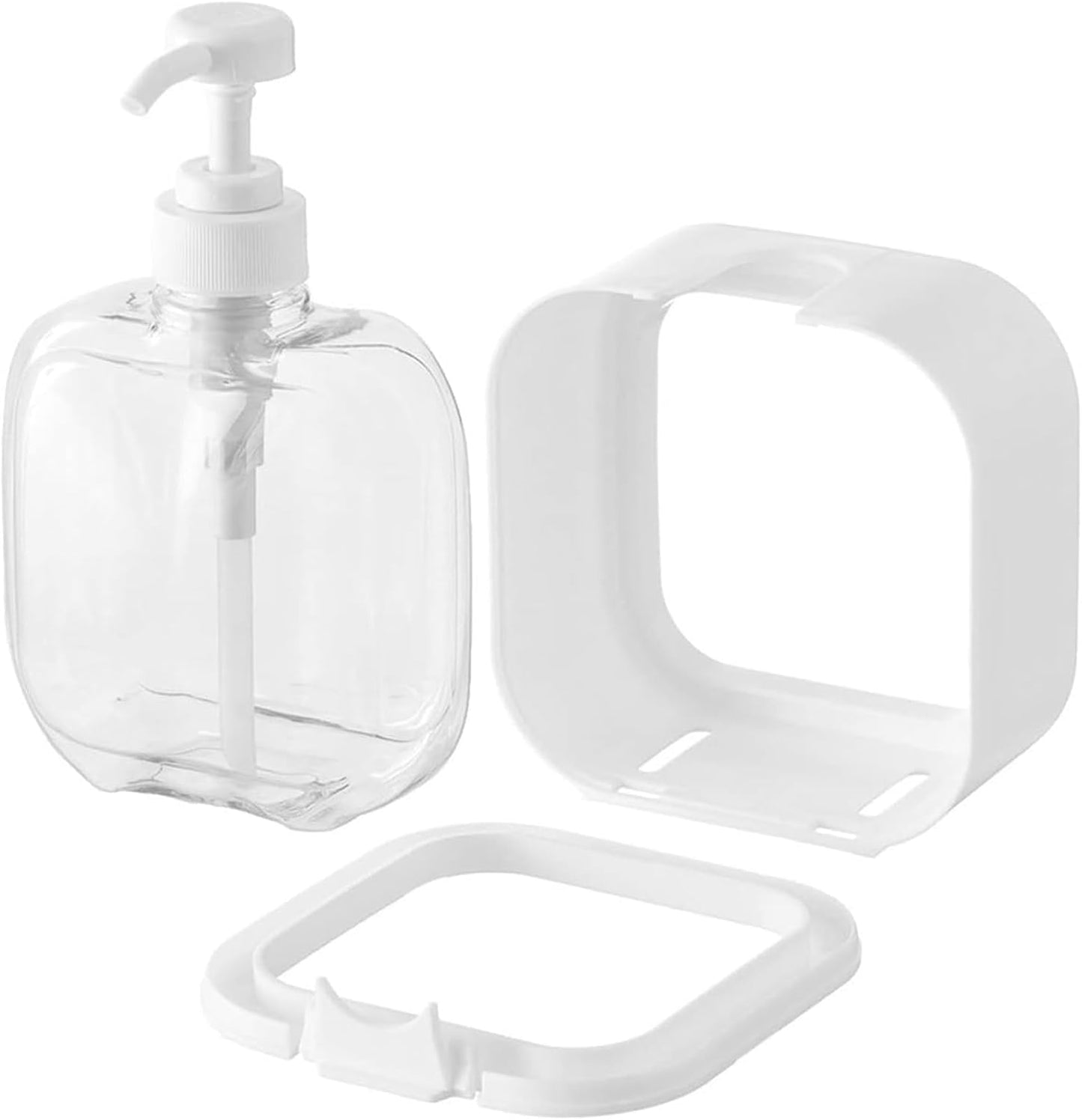 Large-Capacity Soap Dispenser Bottle – Transparent Plastic Press Bottle – Refillable Pump Container for Travel, Shampoo, Lotion, and Kitchen Dish Soap