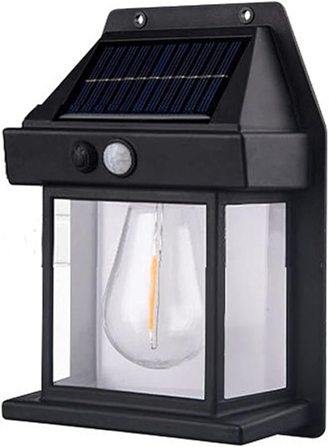 Solar Outdoor Wall Lantern – LED Motion Sensor Solar Light with Warm White Glow, 3 Lighting Modes & Waterproof Security Lamp for Porch, Fence & Garden