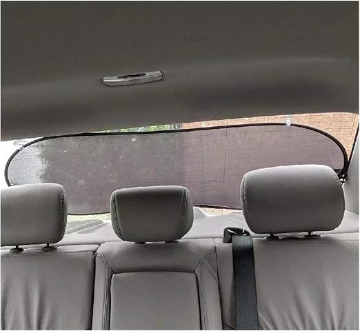 Universal Rear Car Window Sunshade – Foldable UV Protection Mesh Sun Shade with Suction Cups, 100 × 50 cm