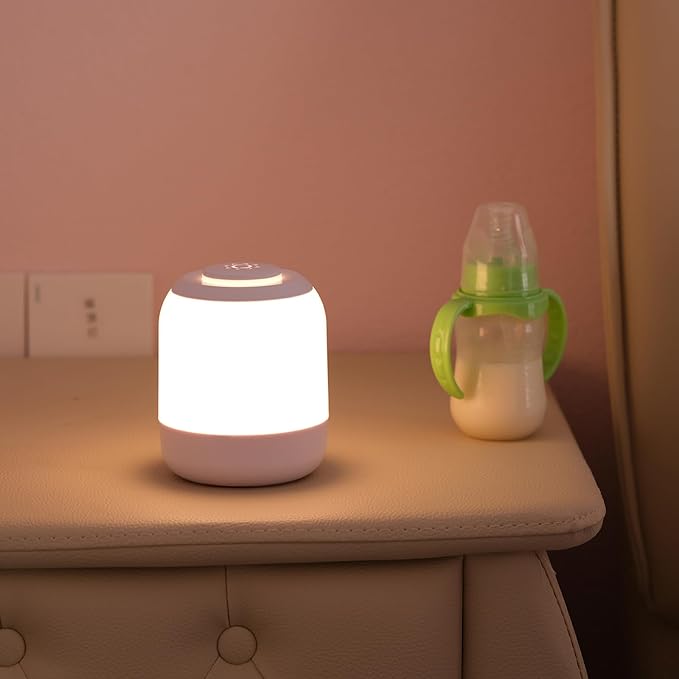 Rechargeable LED Baby Night Light – Portable Touch Dimmable Warm Bedside Lamp for Nursery, Breastfeeding, Kids & Bedroom