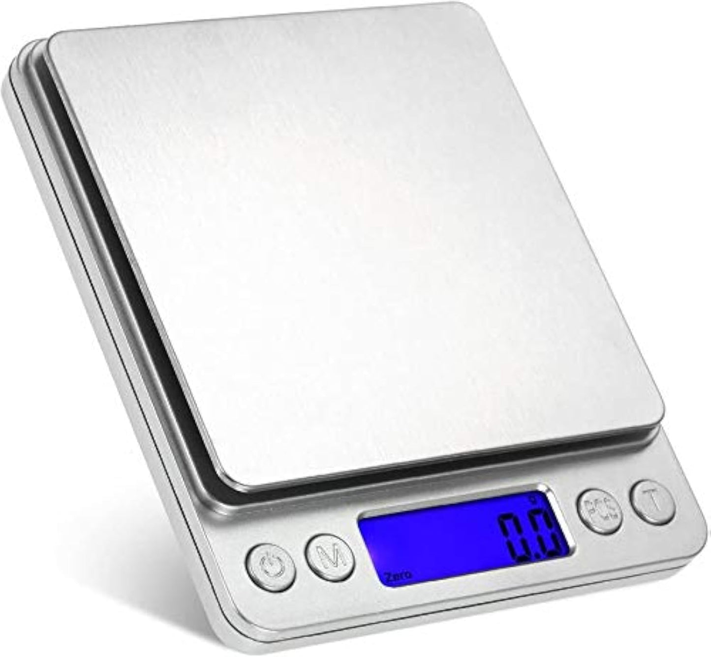 High Precision Digital Kitchen Scale – Electronic Food & Jewelry Scale with LCD Display, Stainless Steel Platform, Tare Function & Dual Trays